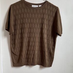 Light Brown Alfred Dunner Short Sleeve